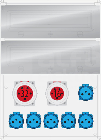 MAX BOX-32S 32/5 16/5 6x230V IP65 Rozdzielnica z tworzywa
