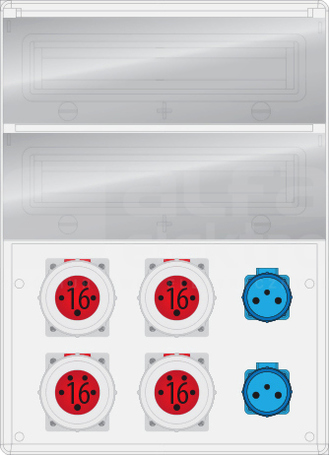 MAX BOX-32S 4x16/5 2GS IP65 Rozdzielnica z tworzywa