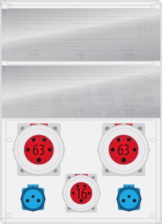 MAX BOX-32S 2x63/5 16/5 2x230V IP65 Rozdzielnica z tworzywa