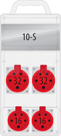 R-BOX SLIM 10S 2x32A/5P 2x16A/5P Rozdzielnica z tworzywa