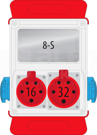 R-BOX 240 8S 16A/5P 32A/5P 2xGS Rozdzielnica z tworzywa