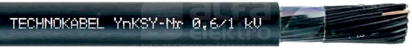 YnKSY 7x2,5 żo /1kV nr czarny Kabel sygnalizacyjny
