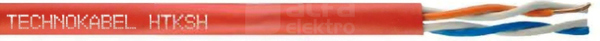 HTKSHekw 3x2x0,8 czerwony Kabel telekomunikacyjny bezhalogenowy