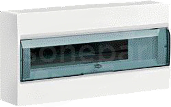 VD118TP 1x18mod.IP40 drzwi przezroczyste Rozdzielnica natynkowa COSMOS z tworzywa
