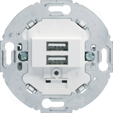 USB 3.0A 230V biały mat Mechanizm gniazda ładowania