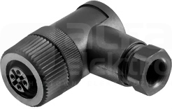 SAIBW-4/7-(KV) M12 4P Wtyk żeński kątowy
