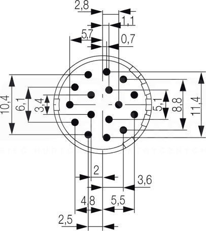 SAI-M23-SE-16-F Złącze wtykowe