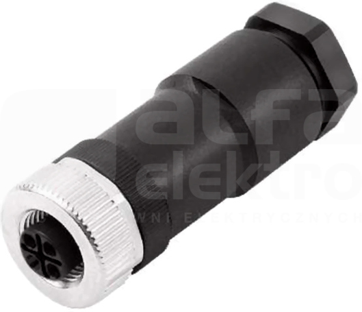 SAIB-3+PE/11-S-COD M12 4P Wtyk żeński prosty