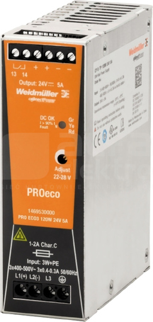 PRO ECO3 120W 24V 5A Zasilacz trójfazowy
