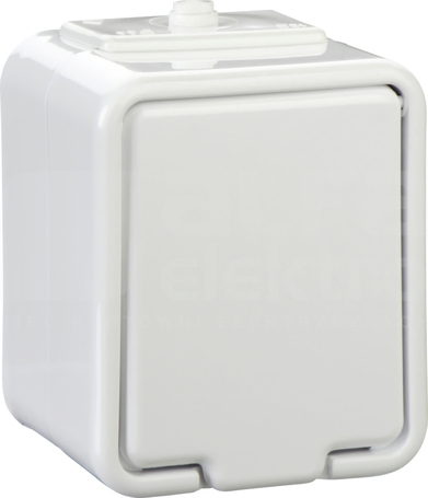 CEDAR SCHUKO IP44 biały Gniazdo sieciowe