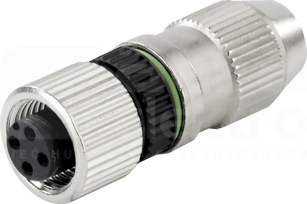 SAIB-4-IDC-M12 4P SMALL Wtyk żeński prosty