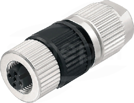 SAIB-3-4-5-IDC(0.75)M12 Wtyk żeński prosty