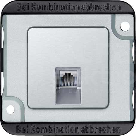 MERTEN WANDALOODPORNY RJ45 kat.6 aluminium Wkładka złącza telefonicznego