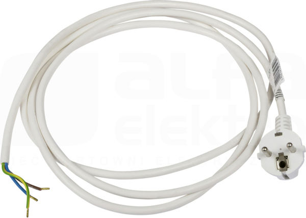 SPZ-50 3x1,0mm 16A 2,2m biały Przewód przyłączeniowy