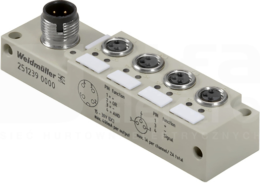 SAI-04L-VP12-3A-M08L-LOG Pasywny rozdzielacz czujnik