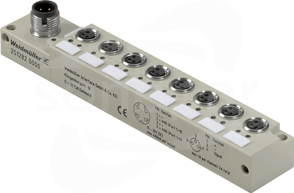 SAI-08L-VP12-3A-M08L-AND Paswyny rozdzielacz z czujnikiem