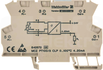 MCZ PT100/3 CLP 0-200st.C Przetwornik temperatury