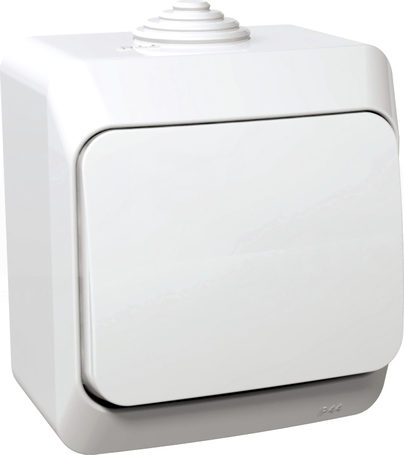CEDAR PLUS IP44 biały Łącznik 1-bieg.