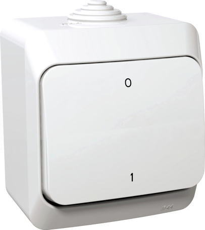 CEDAR PLUS IP44 biały Łącznik 2-bieg.