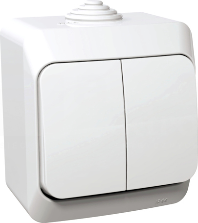 CEDAR PLUS IP44 biały Łącznik świecznikowy podśw.