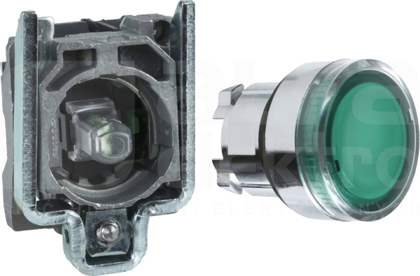 XB4BW33B1 KRYTY GUZIK 1NO ZIELONY Przyc.podśw.z samo.powr.LED