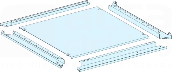 PRISMASET 650x400mm IP55 Płyta dławicowa pełna