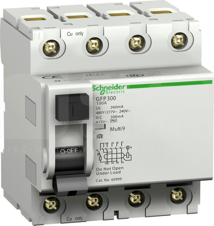 ID 4P 40A 30mA 240 480V typ-AC/SIE Wyłącznik różnicowoprądowy