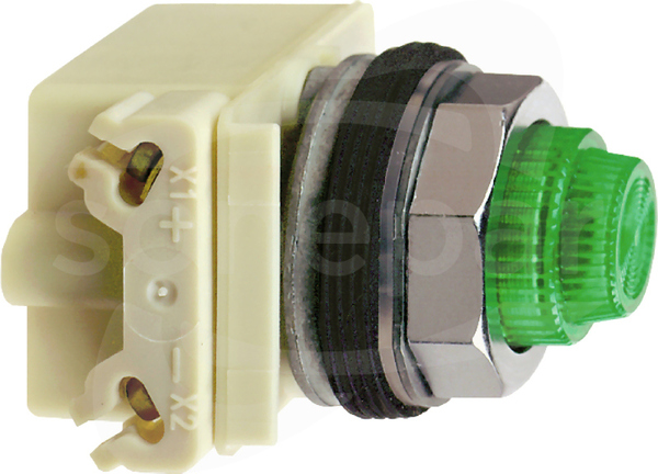 9001KP7LGG31 220/240v LED zielona 30 mm Lampka