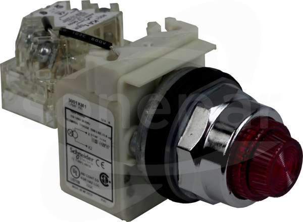 9001KT1R31 PUSH/TEST szklana kolorowa nasadka Lampka