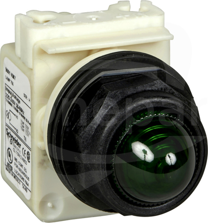 9001SKP7G9 FI30 zielona BA 9s 230VAC Lampka
