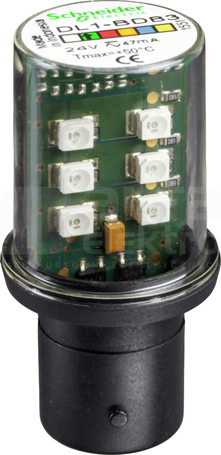 DL1BDB3*ZIELONA DIODA LED TRZONEK BA 15D 24V