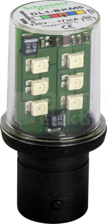 DL1BKM5 230VAC pomarańcz LED migający trzonek BA15D
