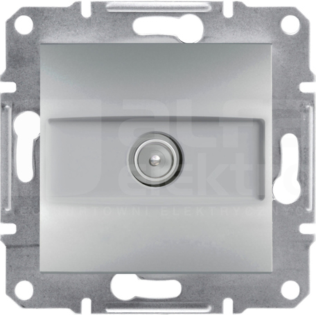 ASFORA 4dB aluminium Gniazdo TV przelotowe bez ramki