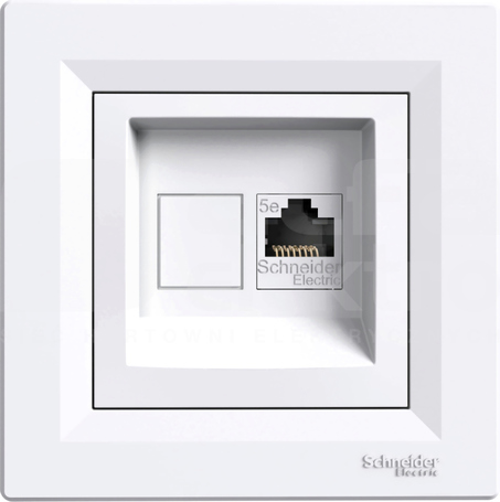 ASFORA RJ45 kat.5e UTP biały Gniazdo komputerowe 1x