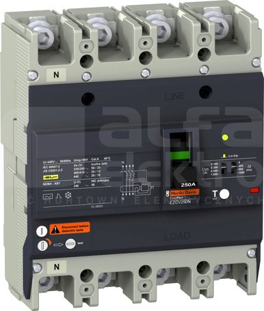 EZCV250N44160 160A 4P 25kA Wyłącznik easypact 4P4T