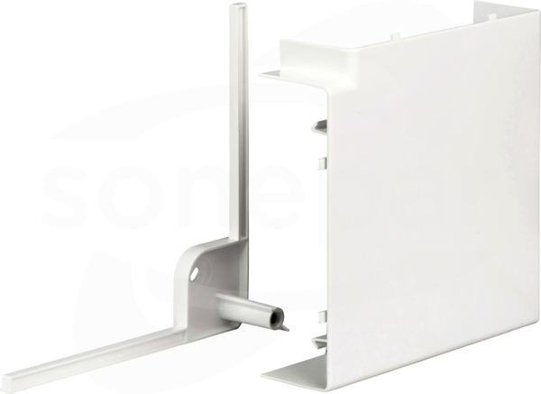 ISM10503P 90° - 185 x 55mm - PC/ABS - biel polarna Kolanko
