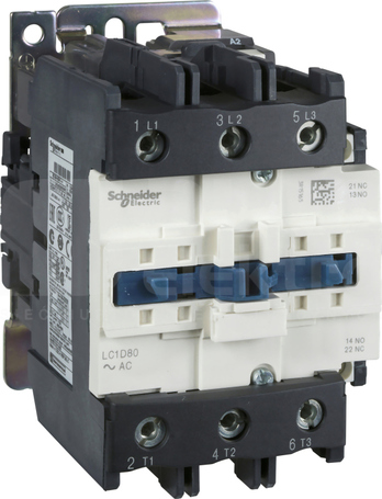 LC1D805P7 80A 37,0kW 1NO+1NC 230V50/60Hz Stycznik 3P