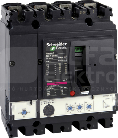 NSX250H MICROLOGIC 2.2 250A WYŁĄCZNIK COMPACT 4P4D