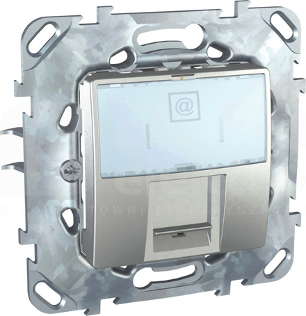 UNICA TOP 1xRJ45 kat.5 UTP aluminium Gniazdo komputerowe
