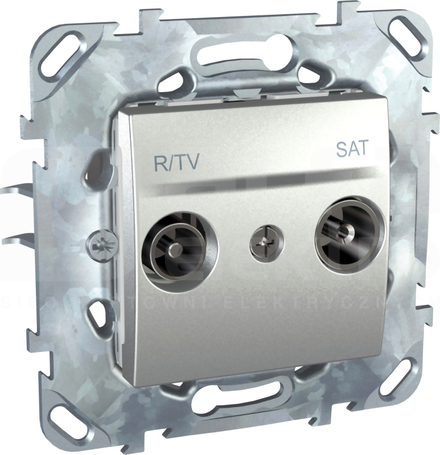 UNICA TOP aluminium Gniazdo RTV+SAT końcowe