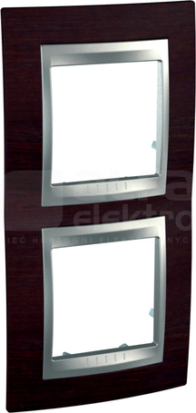 UNICA TOP wenge Ramka 2-krotna pionowa
