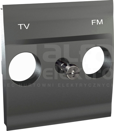UNICA TOP grafit Gniazdo RTV+FM