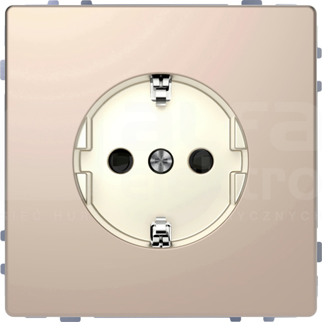 MERTEN D-LIFE SCHUKO 2P+Z szampan metalik Gniazdo sieciowe