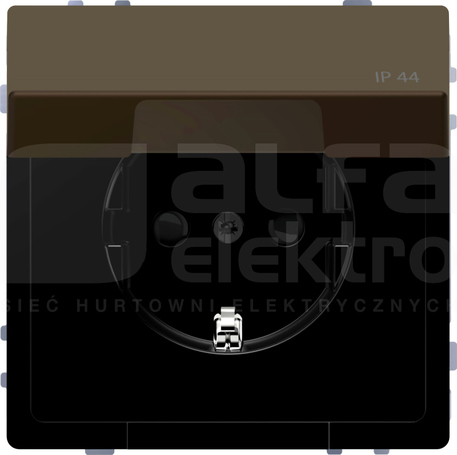 MERTEN D-LIFE SCHUKO 2P+Z IP44 mocca metalik Gniazdo sieciowe z uziemieniem