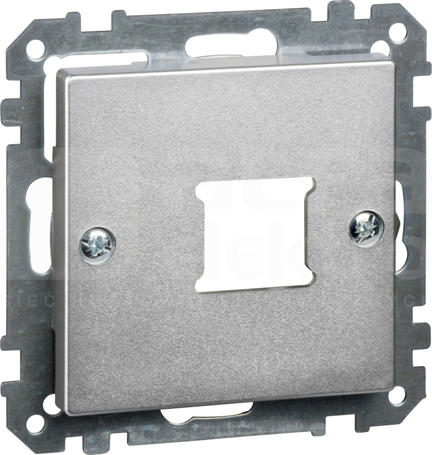 MERTEN SYSTEM M aluminium Płytka centralna mechanizmu gniazda RJ11/RJ45