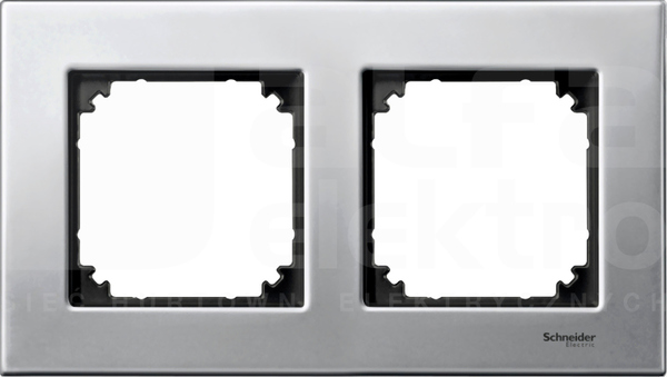 MERTEN M-ELEGANCE srebrny plat. Ramka 2-krotna metal