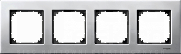 MERTEN M-ELEGANCE srebrny plat. Ramka 4-krotna metal
