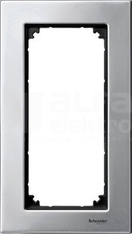 MERTEN M-ELEGANCE srebrny plat. Ramka 2-krotna metal b/przegr.