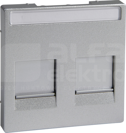 MERTEN M aluminium Płytka centr.modjack 2x+pole opis.
