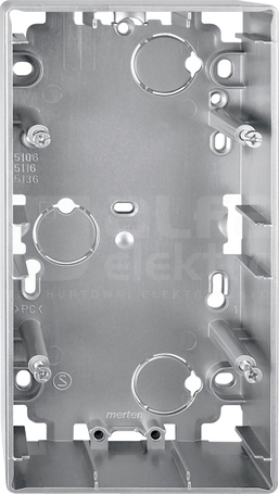MERTEN M aluminium Puszka natynkowa 2-krotna